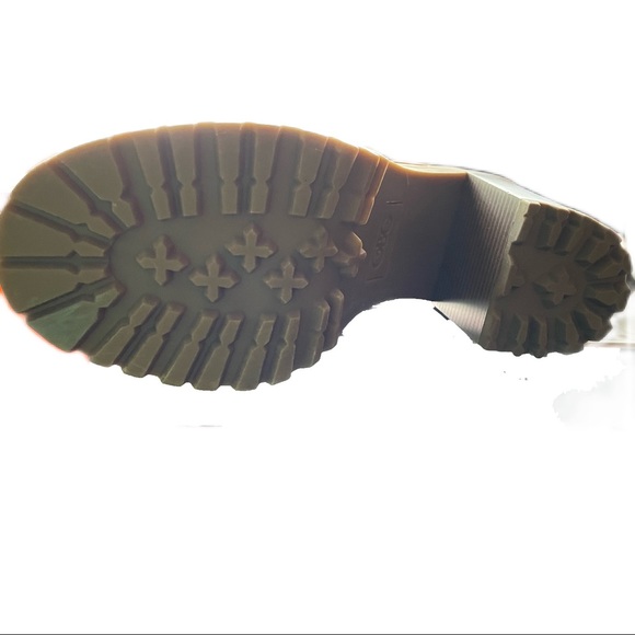 Guess Boots Lug Sole Platform Embellished GBG Gold Chain Los Angeles - Picture 2 of 8